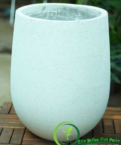 CHẬU ĐÁ MÀI GIỌT NƯỚC TRẮNG