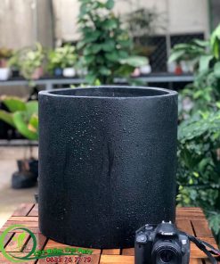 CHẬU ĐÁ MÀI TRÒN ĐEN PHI 40
