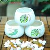 Chậu Gốm Sứ Tròn Bầu Có hình Vẽ